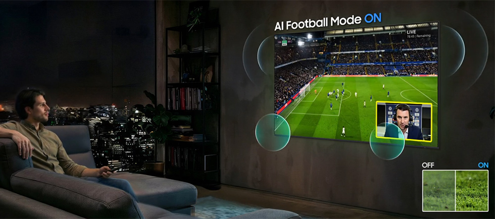 Chế Độ AI Football Tivi Samsung Mini LED 4K 75 Inch UA75M80HA