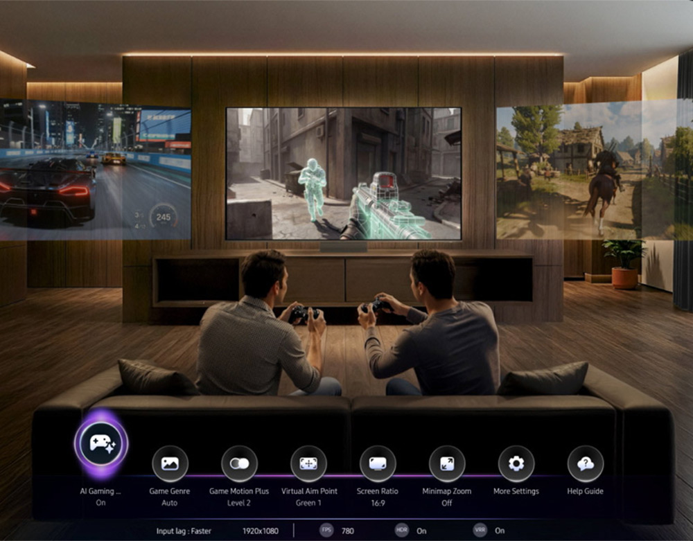 AI Gaming Optimizer Tivi Samsung OLED 4K Vision AI 83 Inch QA83S95HX
