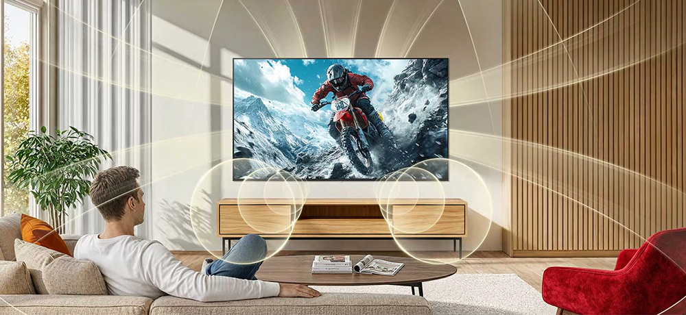 Công nghệ AI Sound Pro giả lập 9.1.2 Tivi LG AI 4K 85 Inch 85NU805BPSB