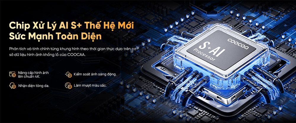 Chip xử lý AI S+ Tivi Khung Tranh Coocaa 86L85