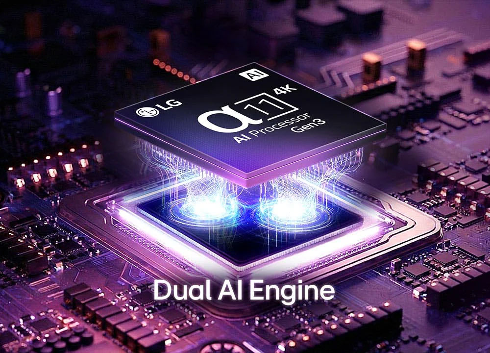 Bộ xử lý α11 AI 4K Gen3 Tivi LG OLED AI 4K 83 Inch OLED83W6PSA
