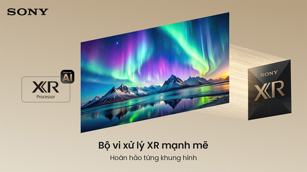 Bộ xử lý XR có AI Sony Google TV True RGB BRAVIA 9 II K-75XR90M2