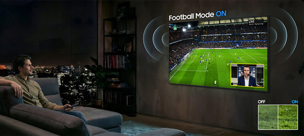 Chế độ Football Tivi Samsung 4K 70 Inch UA70U8500H