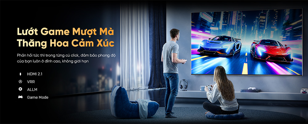 Nhiều tính năng hỗ trợ bạn chơi game Tivi Khung Tranh Coocaa 86L85