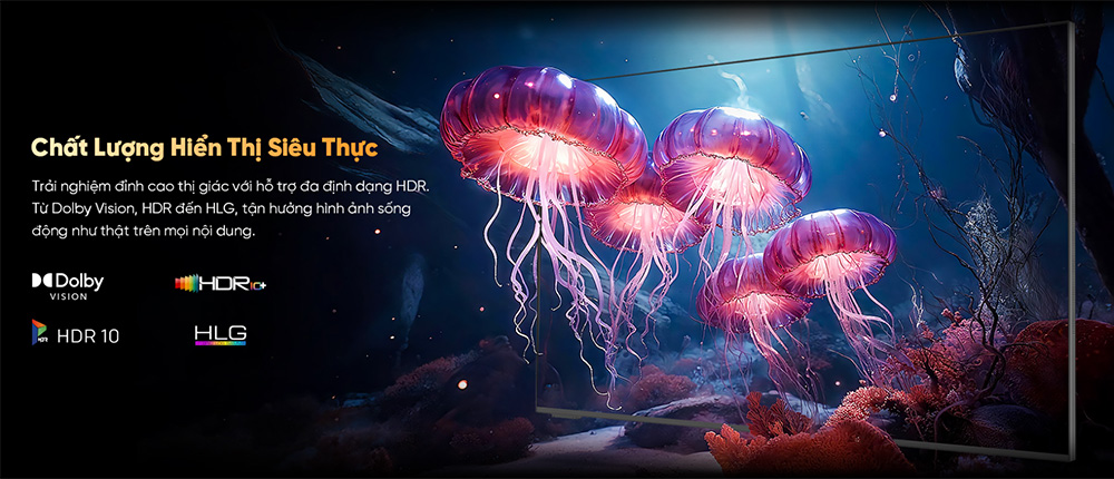 Chất lượng hiển thị siêu thực Google Tivi QLED Coocaa 65L75