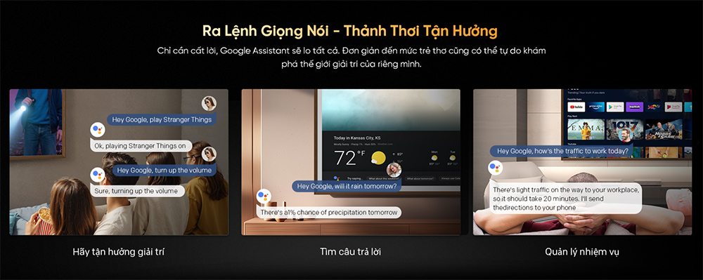 Tính năng điều khiển bằng giọng nói tân tiến