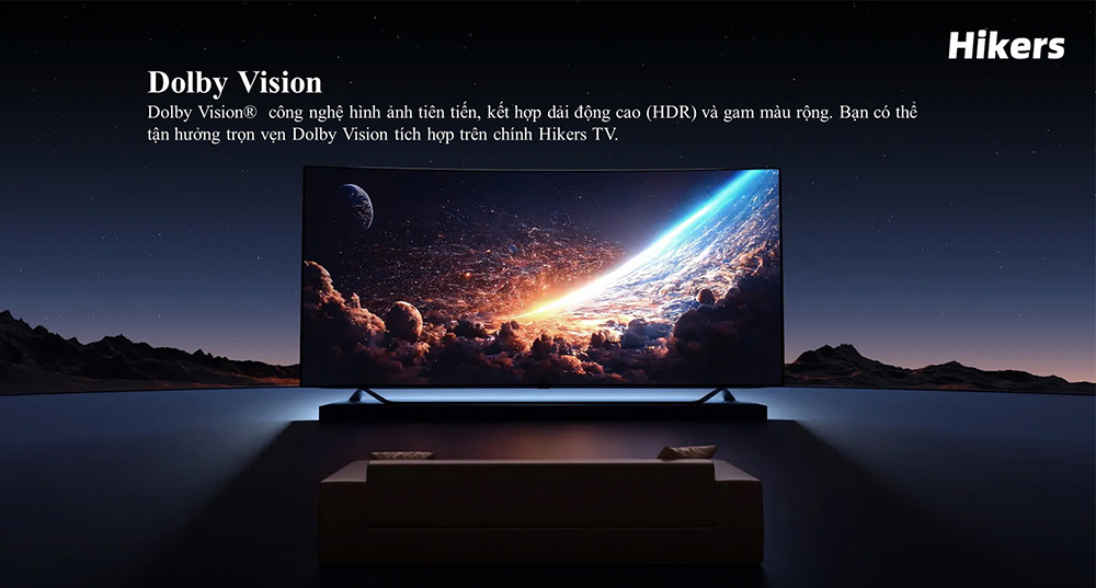 Công nghệ Dolby Vision Tivi Hikers 4K 55 Inch HK55A500UA