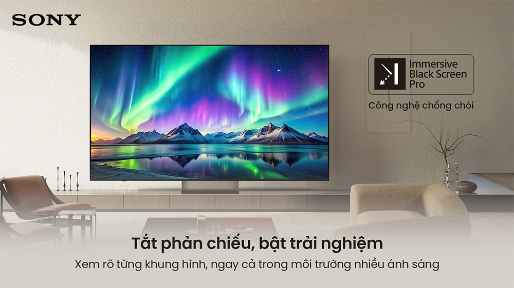 Immersive Black Screen Pro Sony Google TV True RGB BRAVIA 9 II K-85XR90M2