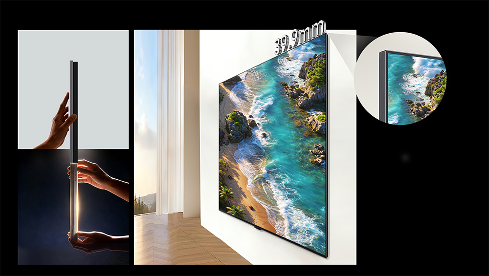 Thiết kế mỏng phẳng Tivi TCL QD-Mini LED 4K 65 Inch 65A400M