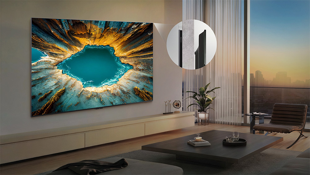 Thiết kế mỏng phẳng Tivi TCL QD-Mini LED 4K 85 Inch 85A400M