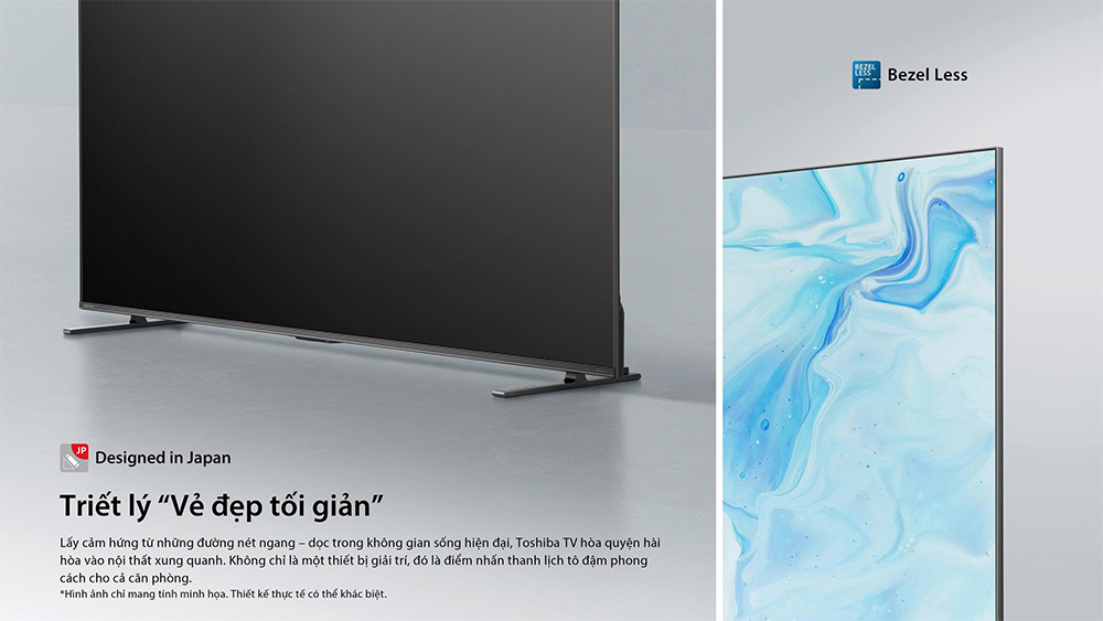 Thiết kế tối giản Tivi Mini LED Toshiba AI 4K 85 Inch 85Z670SP