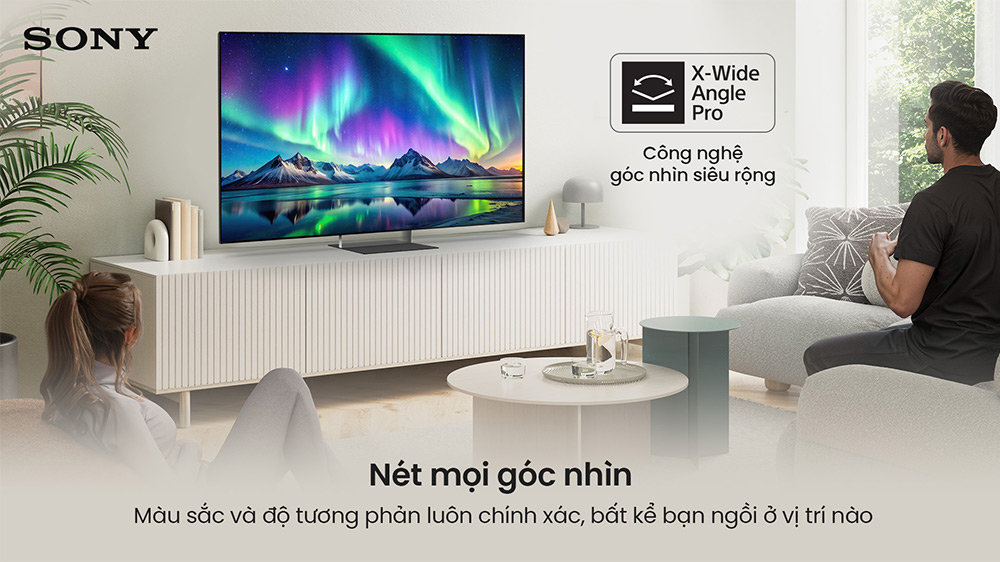 Công nghệ X-Wide Angle Pro Sony Google TV True RGB BRAVIA 9 II K-85XR90M2