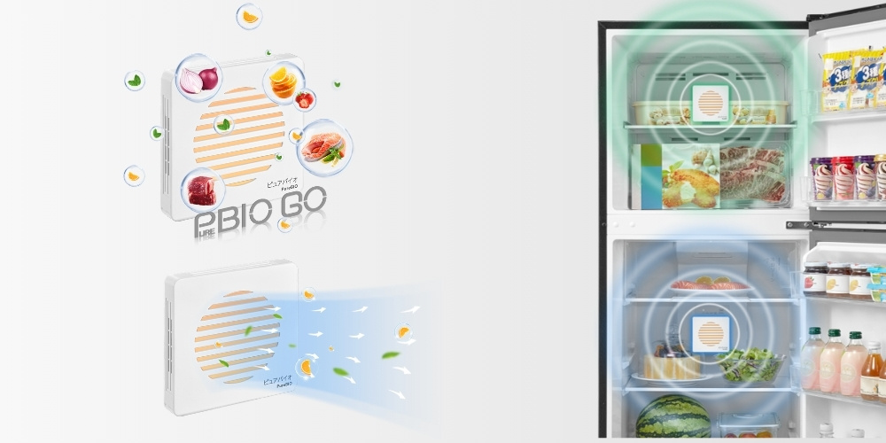 Bộ lọc PureBio Go tạo hương cam tươi mát bên trong tủ lạnh GR-RT349WE-PMV(68)