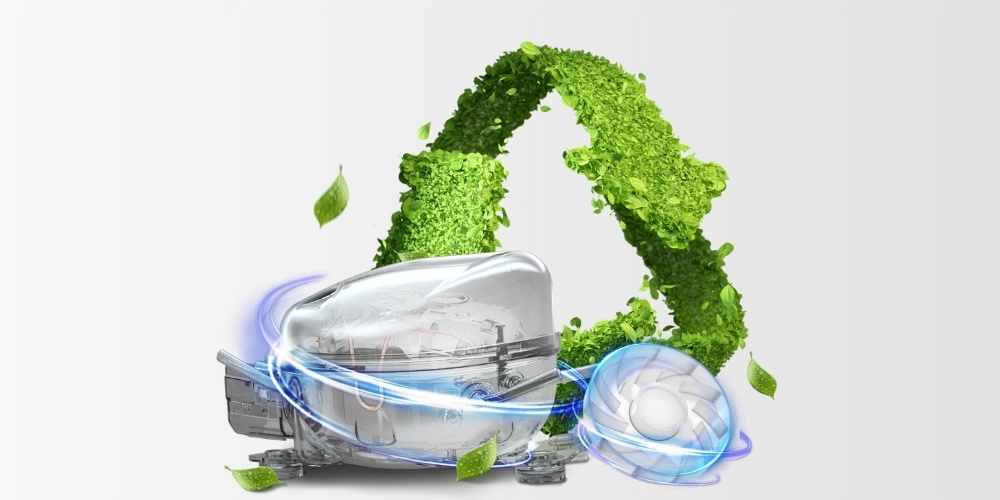 Công nghệ Origin Inverter giúp máy nén vận hành êm ái và tối ưu hóa điện năng