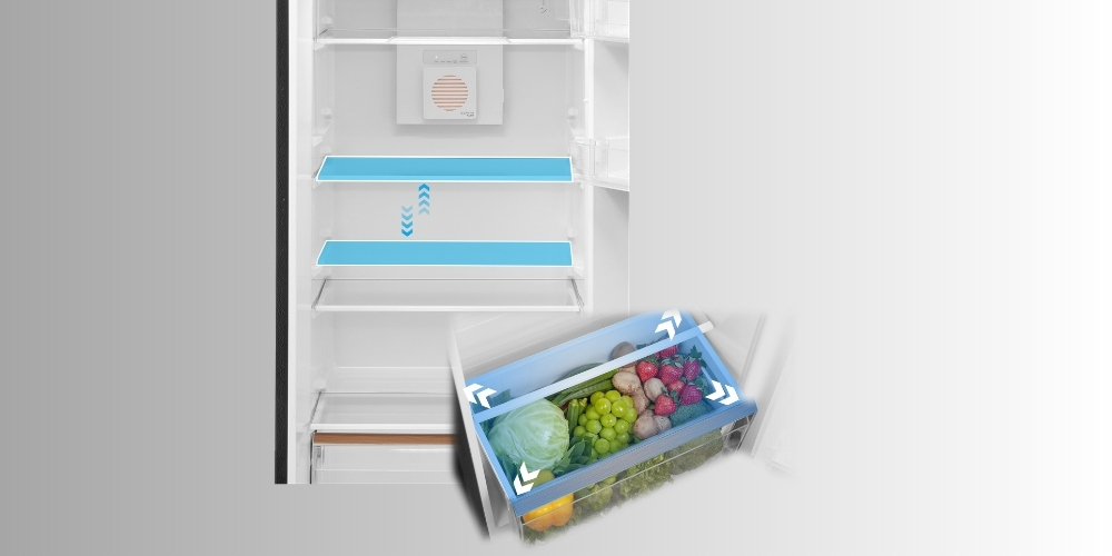 Khay kính chịu lực tùy chỉnh linh hoạt bên trong tủ lạnh Toshiba 207 Lít GR-RT268WE-PMV(68)