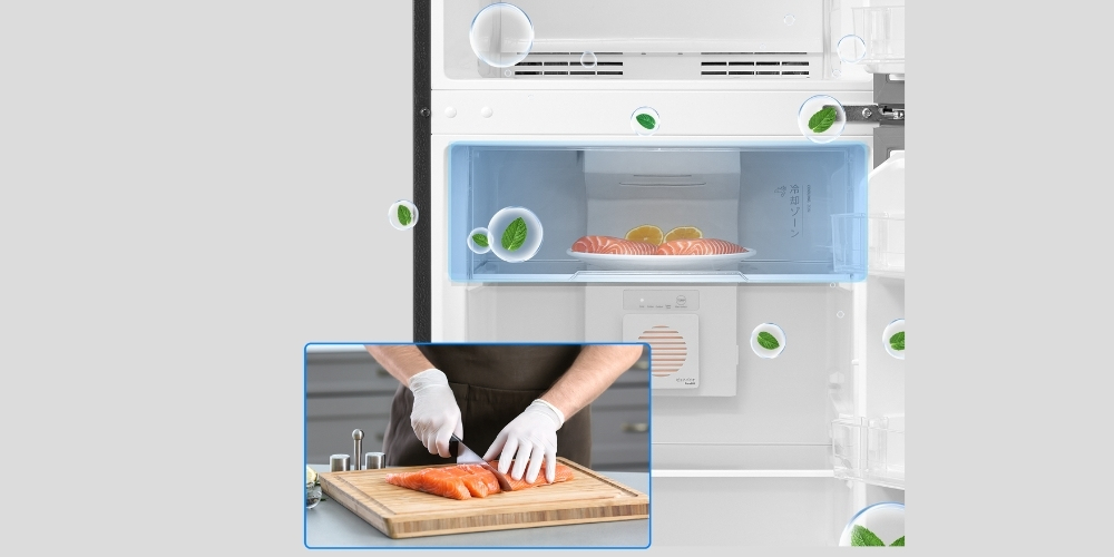 Ngăn đông mềm Cooling Zone âm 1 độ C bảo quản thịt cá tươi ngon không cần rã đông