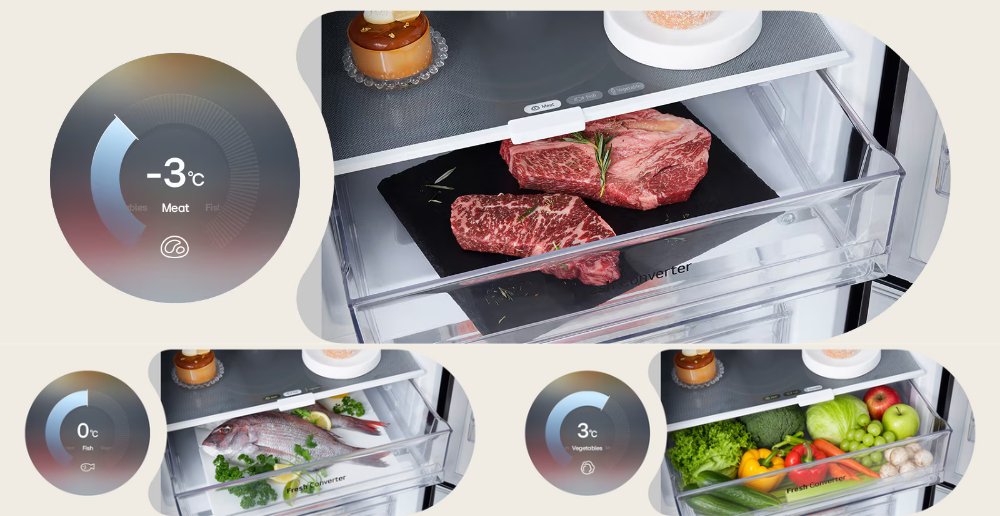 Ngăn đông mềm trên tủ lạnh LG B33BG tùy chỉnh nhiệt độ linh hoạt