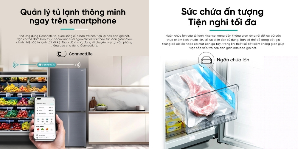 RQ630N4EBUI3 điều khiển tiện lợi từ xa qua ứng dụng Connect Life