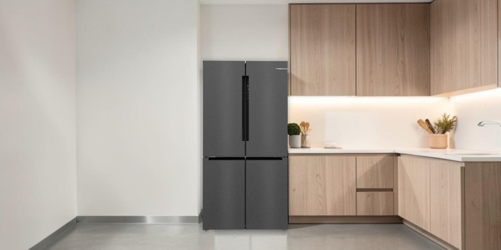 Tủ Lạnh Bosch KFN96AXEA màu inox đậm sang trọng, thiết kế hiện đại
