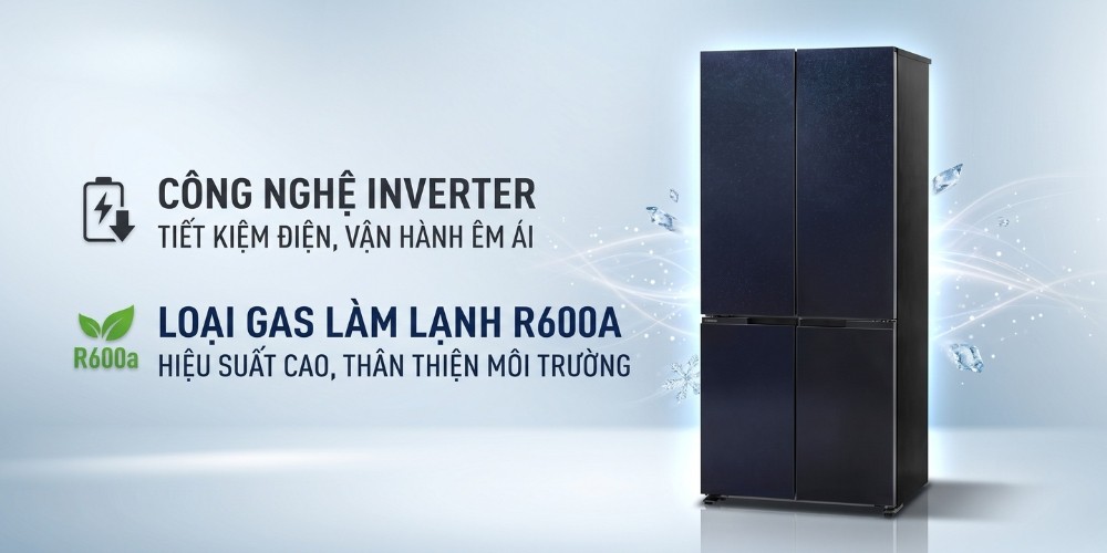 Tủ Lạnh Inverter NR-XZ520HGKV vận hành tiết kiệm điện và dùng gas R600a