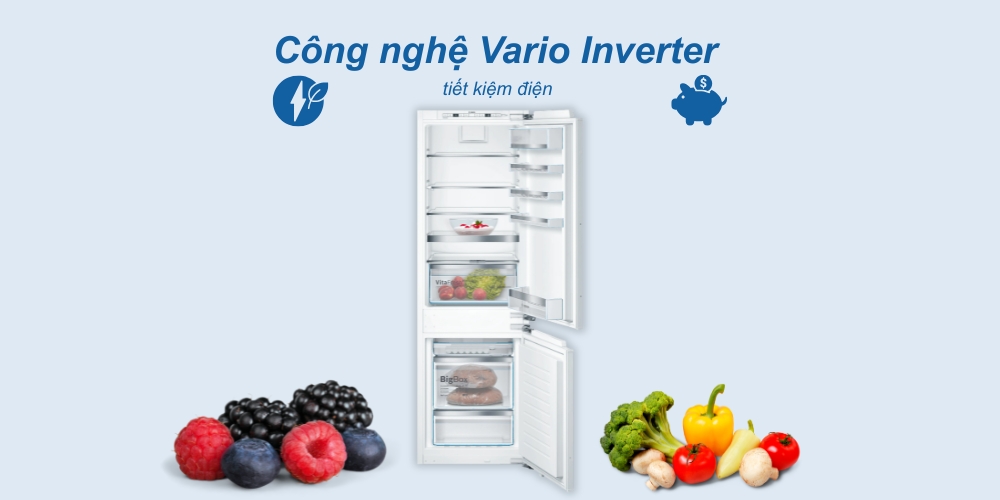 Tủ Lạnh KIN86AF30O Series 6 trang bị công nghệ tiết kiệm điện Vario Inverter