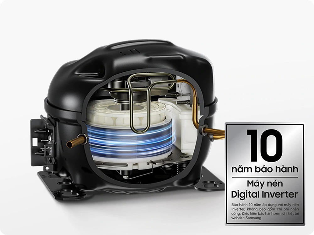 Tủ Lạnh Samsung Inverter RT38CB668422SV tiết kiệm điện, vận hành êm ái