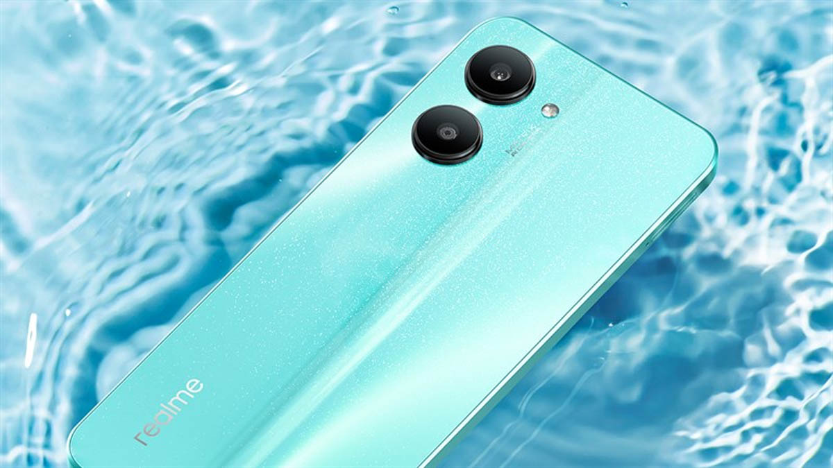 Thiết kế mặt lưng tựa sóng biển của Realme C33 64GB