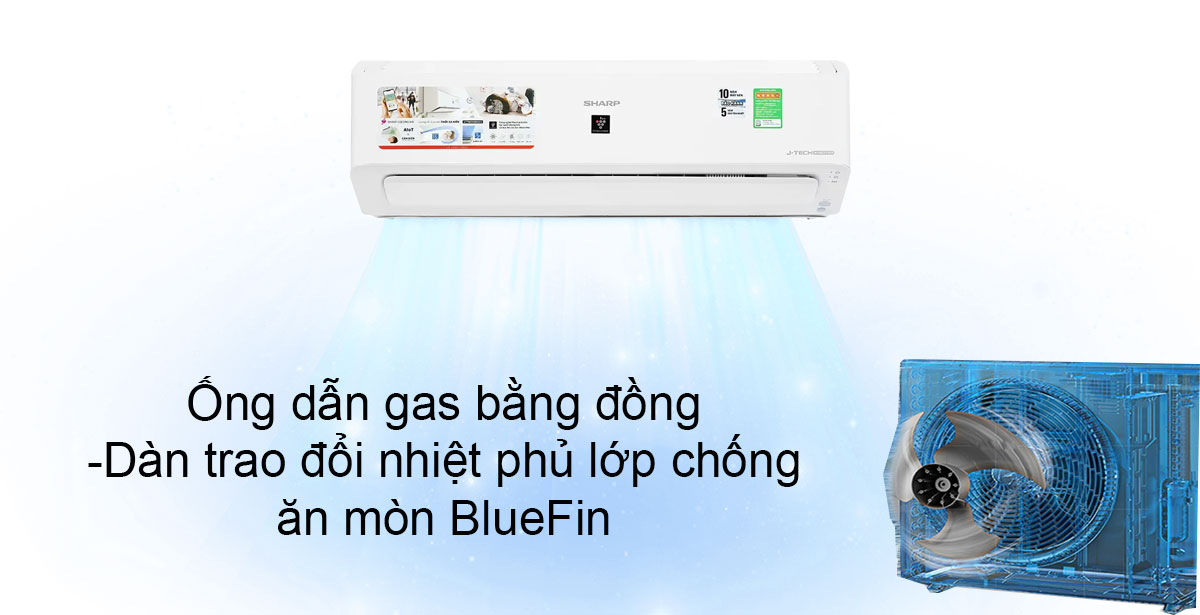 Ống dẫn gas bằng đồng - Dàn trao đổi nhiệt phủ lớp chống ăn mòn BlueFin.