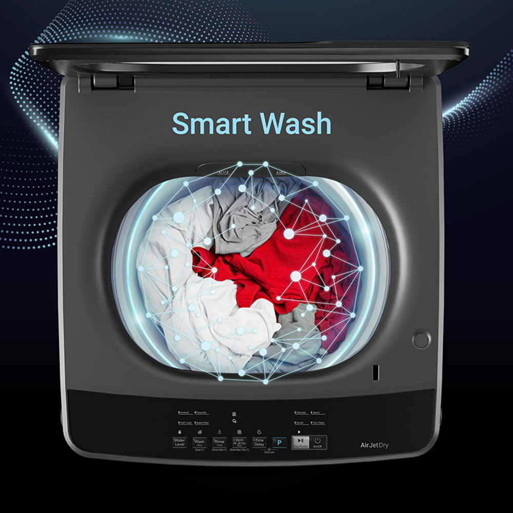 Công nghệ Smart Wash tự động tối ưu lượng nước theo khối lượng quần áo