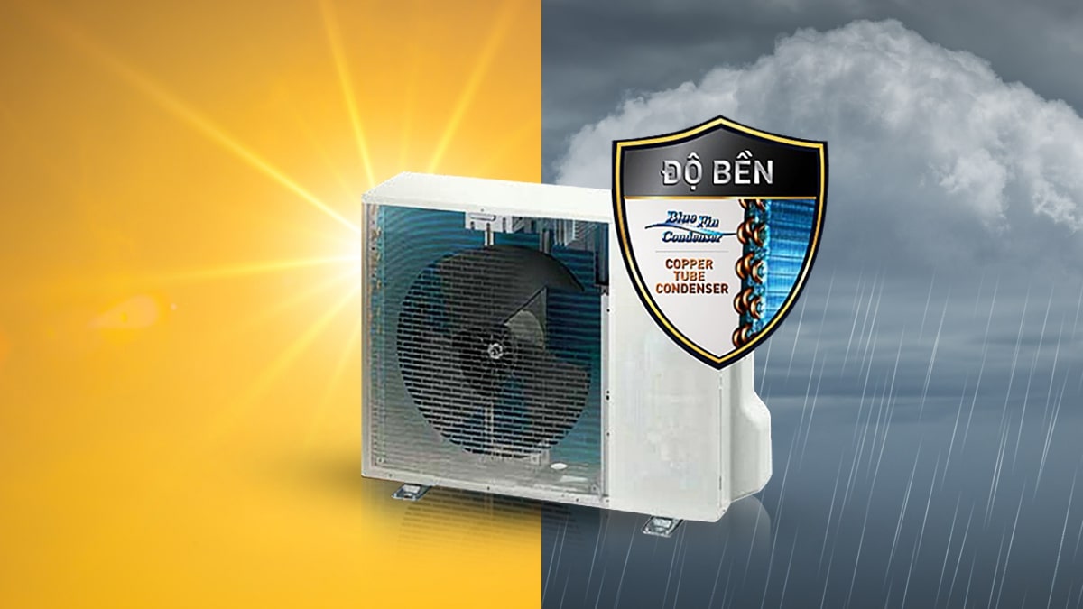 Dàn nóng máy lạnh Panasonic hoạt động bền bỉ dưới mọi điều kiện thời tiết