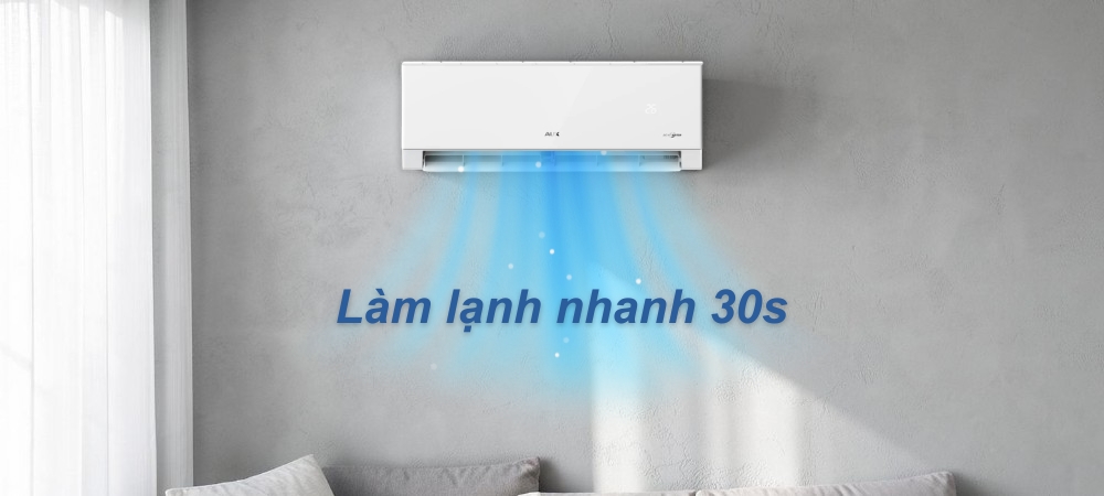Máy Lạnh 1 Hp AW10CUA4DI-5VN làm lạnh nhanh trong 30 giây