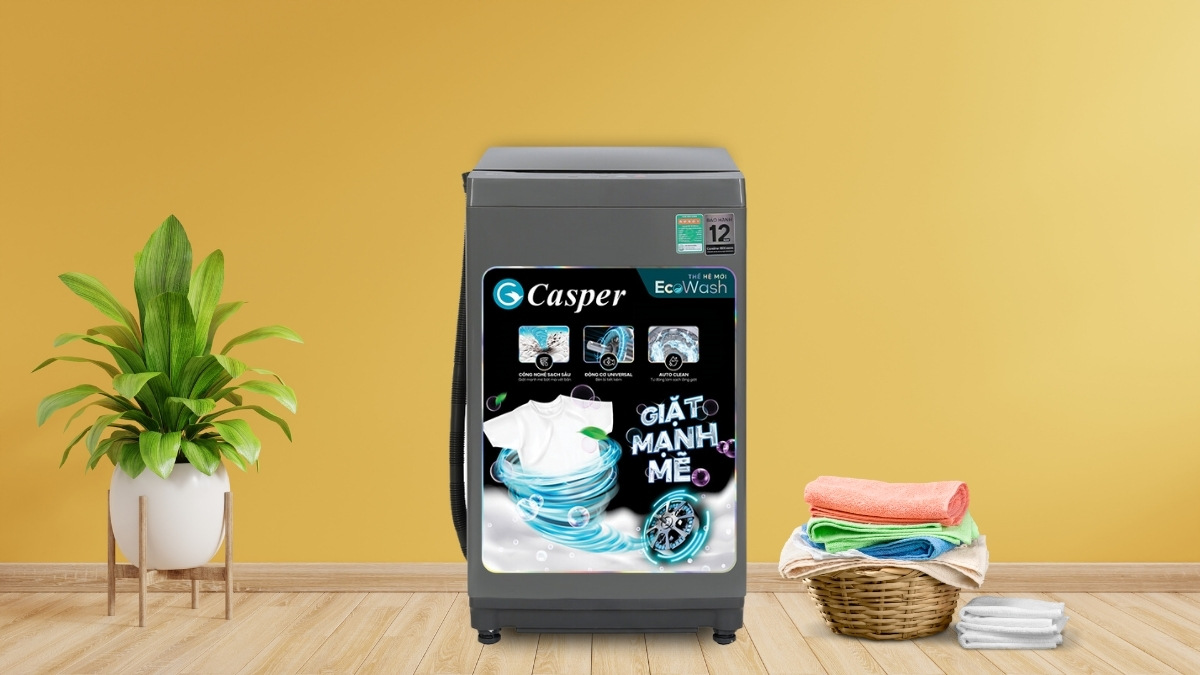 Máy Giặt Casper 8.5 Kg WT-85NG1 sở hữu thiết kế tối giản, thanh lịch