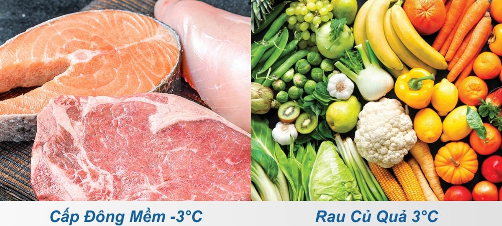 Tủ Lạnh HR4N7462DSXVN với ngăn Selectable Zone bảo quản nhiều loại thực phẩm