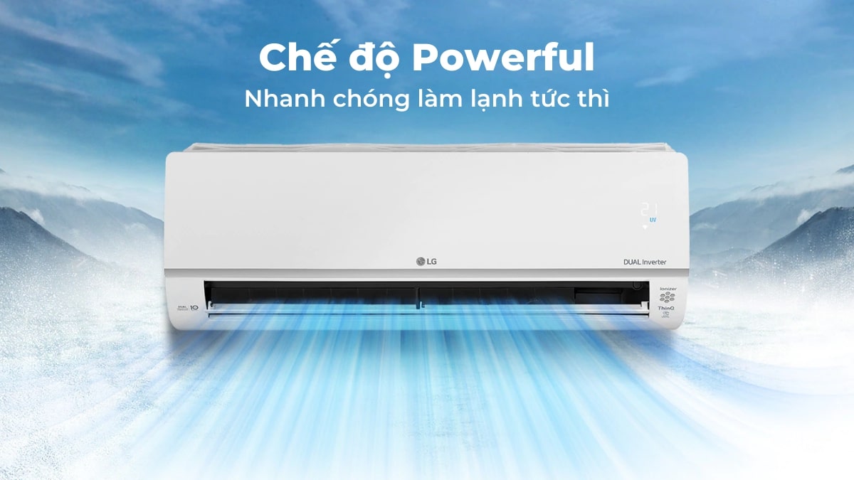 Mát lạnh tức thì cùng chế độ Powerful