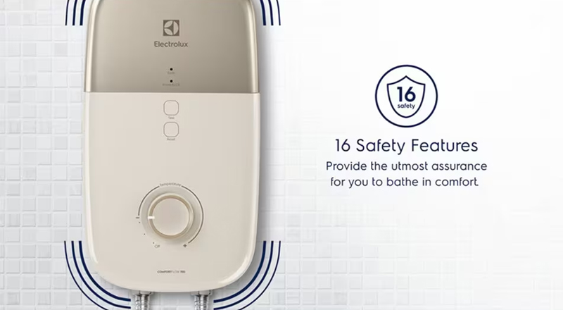 16 tính năng an toàn tiến tiên được trang bị trên máy nước nóng Electrolux
