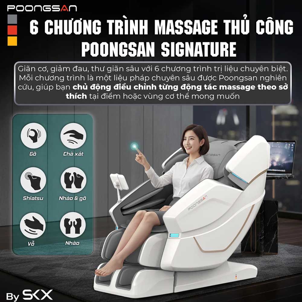 6 chương trình massage thủ công Poongsan Signature
