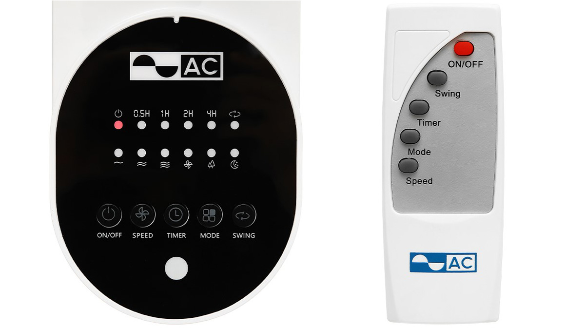 AC AWF02A163 sử dụng nút nhấn và remote điều khiển từ xa