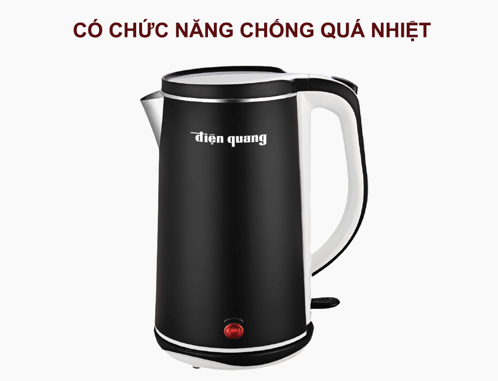 Ấm đun Điện Quang ĐQ EKT11 1818 BL có chức năng chống quá nhiệt 