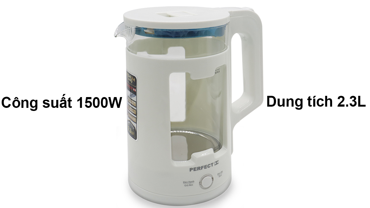 Ấm đun nước giữ nhiệt Perfect PF-BD68 công suất 1500W