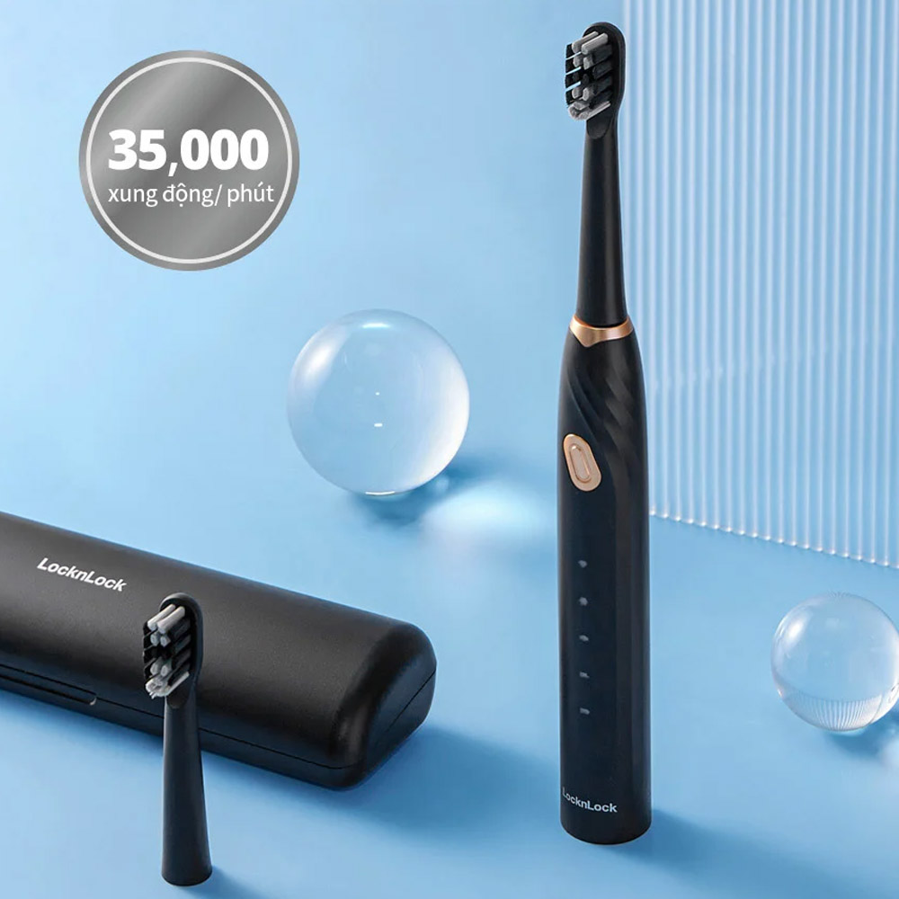 Bàn Chải Điện Locknlock ENR321BLK điều chỉnh nút nhấn thân thiện