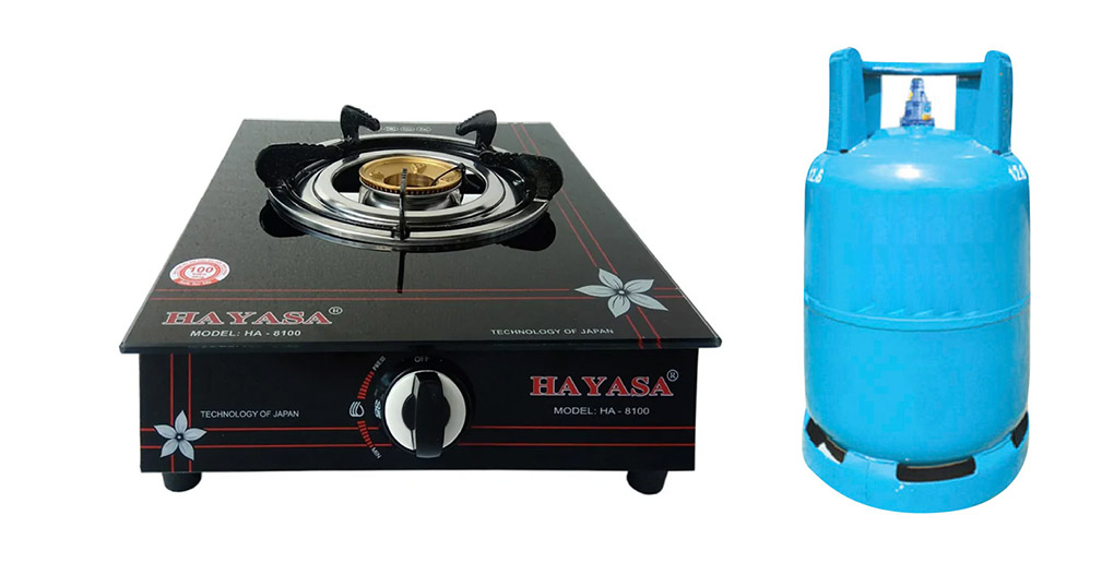 Bếp gas đơn kính Hayasa HA-8100 sử dụng với bình gas lớn