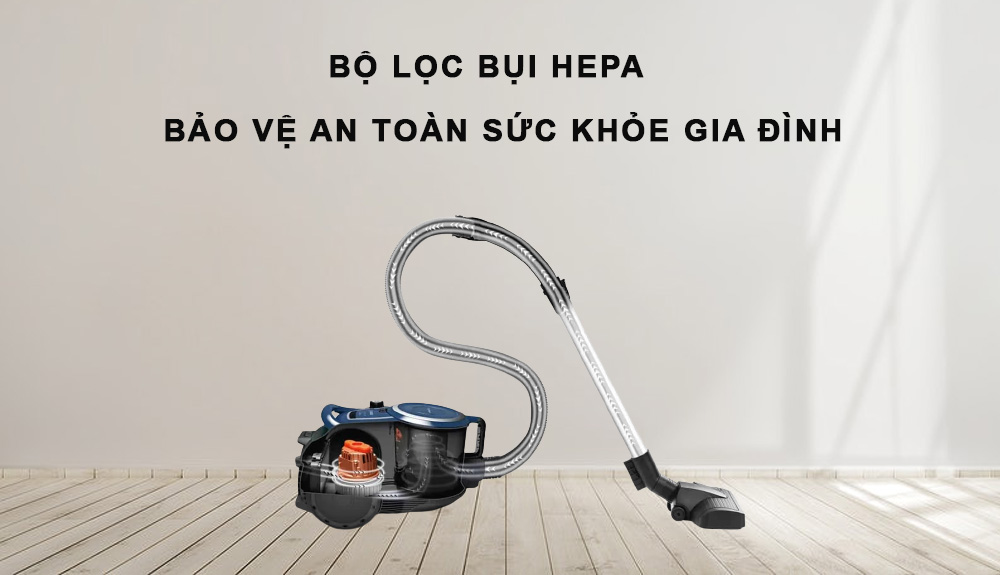 BGS412000 được trang bị bộ lọc bụi Hepa