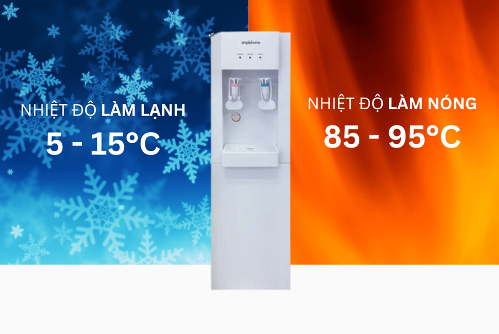 Máy nóng lạnh Simplehome cung cấp nguồn nước có nhiệt độ lý tưởng