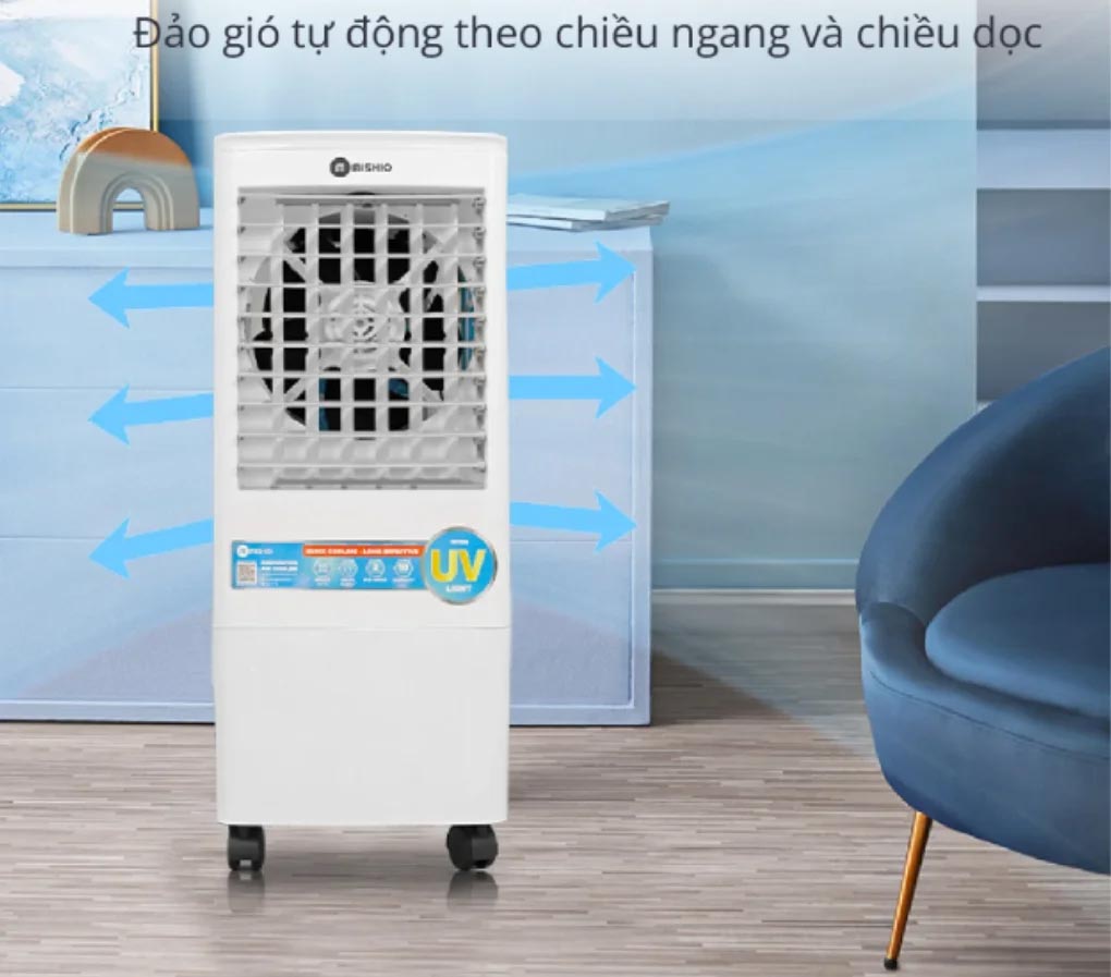 Chế độ đảo gió tự động trên máy làm mát UV Mishio MK310 