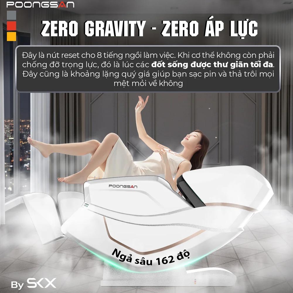 Chế độ không trọng lực Zero Gravity trên Ghế Massage Poongsan MCP-426