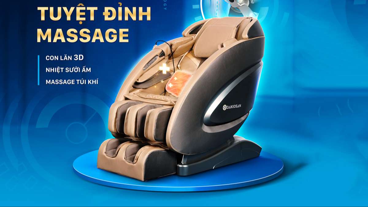 Daikiosan DKGM-20002 trang bị công nghệ massage 3D chuyên sâu