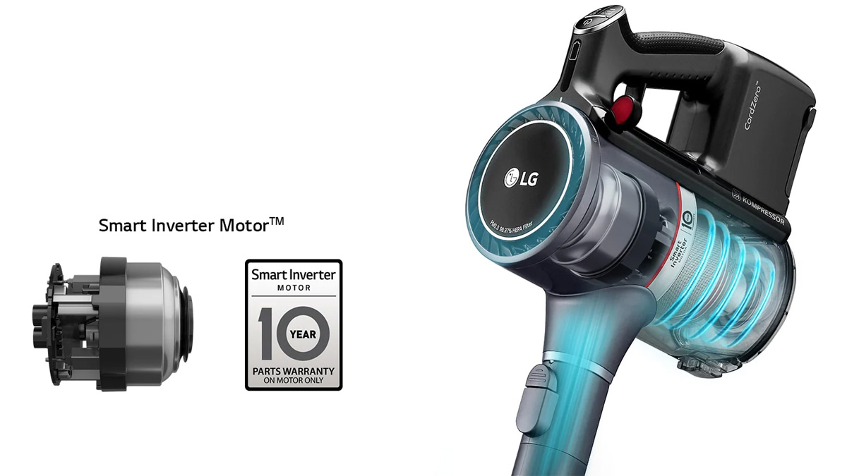 Động cơ không chổi Smart Inverter Motor ™ của Máy Hút Bụi LG A9N-MAX