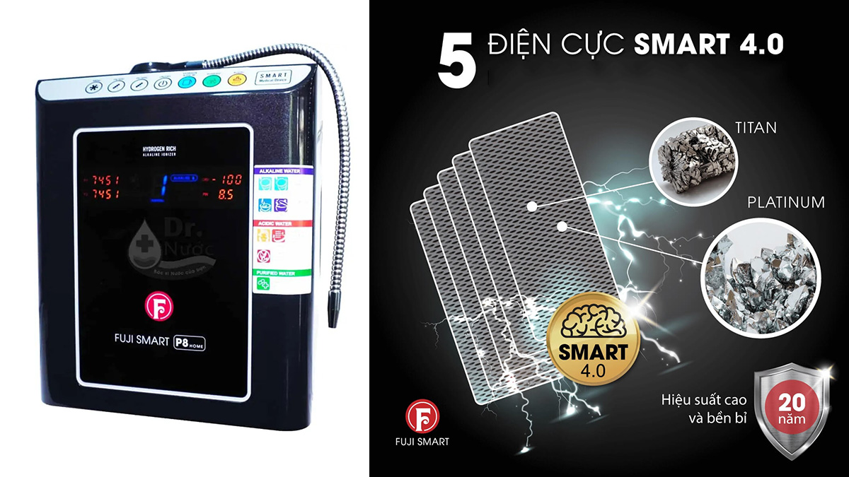 Fuji Smart P8 Home sử dụng 5 tấm điện cực thế hệ mới SMART 4.0 