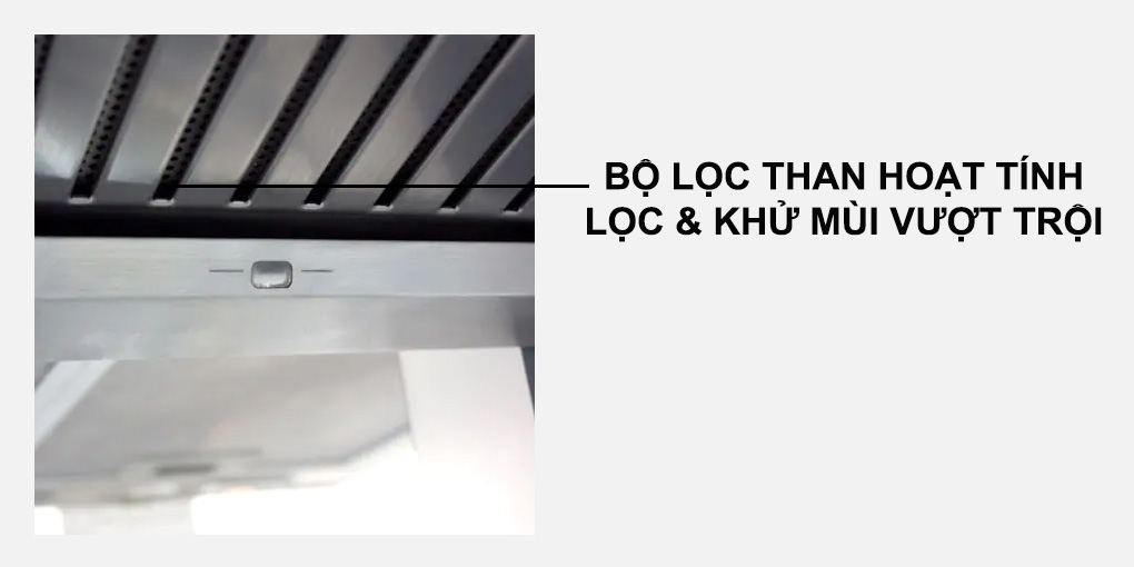 Kitchenlux KL617.9S tích hợp bộ lọc than hoạt tính