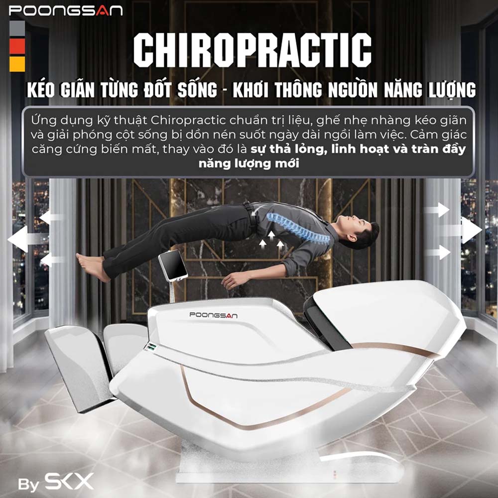 Liệu pháp kéo giãn Chiropractic giải phóng áp lực cơ thể